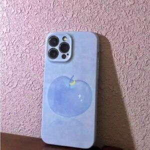 Blue Apple Design Phone Case
